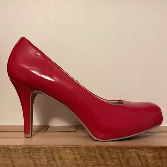 Mossimo Supply Co. | Shoes | Mossimo Red Heels Size 9 Heels  Mossimo Red Patent Retro Platform Pumps 8 Shoes main image 0